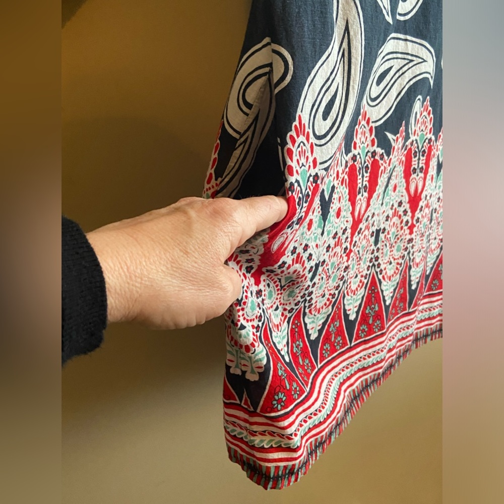 🏝️👙 La GuGu Shop Paisley Medallion Border Tunic Swim Dress Medium🌴🌊 - Picture 5 of 9